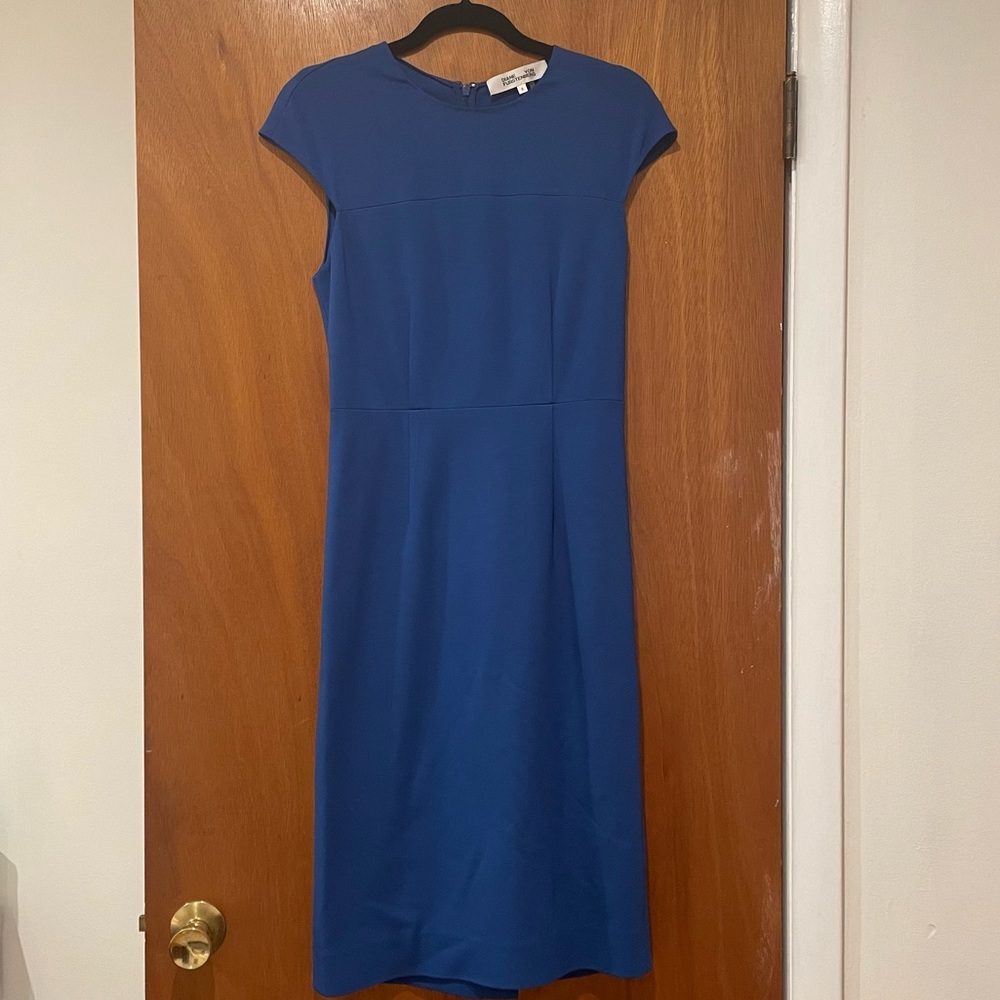 DVF Navy Blue Sheath Dress